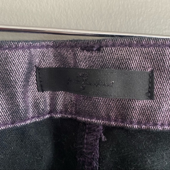 7 For All Mankind Womens Purple Metallic Coated Mid Rise Skinny Jeans Size 28 - Picture 3 of 8